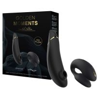 Преміальний подарунковий набір секс іграшок чорного кольору Womanizer Premium та We-Vibe Chorus