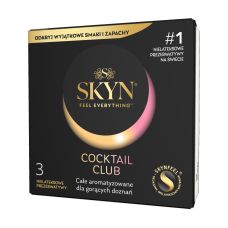 Презервативы из полиизопрена со вкусами коктейлей Пина Колада Дайкири и Cherry Sunrise SKYN Cocktail Club 3 штуки