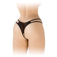 Трусики с открытым доступом черные Fashion Secret Victoria 