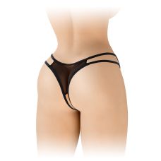 Трусики із відкритим доступом чорні Fashion Secret Victoria