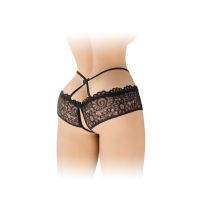 Трусики із відкритим доступом чорні Fashion Secret Celia