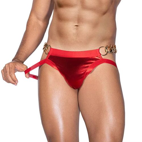 Чоловічі еротичні труси з відкритим доступом червоного кольору JSY модель 9171T One Size