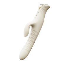 Вибратор Пульсатор кролик для точки G и с отростком для стимуляции клитора белого цвета Zalo Mose 2 Ivory