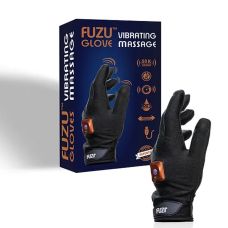 Віброрукавичка ліва чорна FUZU Gloves Vibrating Massage Left Hand 11 режимів