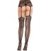 Колготки панчохи із заднім швом та з відкритим доступом чорного кольору Leg Avenue розмір One Size