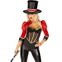 Костюм циркачки для рольових ігор червоно-чорного кольору Leg Avenue Circus Ringmaster Diva розмір S