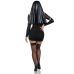 Костюм монашки для рольових ігор чорного кольору Leg Avenue Holy Hottie розмір M Костюм монашки для рольових ігор чорного кольору Leg Avenue Holy Hottie розмір M