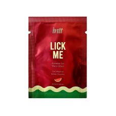 Пробник орального лубриканта зі смаком кавуна на водній основі з ефектом зігрівання INTT Lick Me Kissable Gel 2 мл