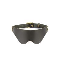 Шкіряна маска на очі чорного кольору Liebe Seele Samurai Blindfold