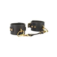 Окови чорного кольору із золотистою фурнітурою Liebe Seele Samurai Ankle Cuffs