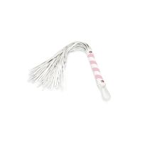 Флоггер с заклепками бело розовый Liebe Seele Leather Flogger