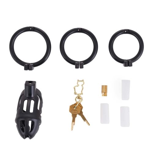 Пояс верности мужской с 3 кольцами разных размеров черного цвета LOCKINK SEVANDA Chastity Cage Пояс верности мужской с 3 кольцами разных размеров черного цвета LOCKINK SEVANDA Chastity Cage