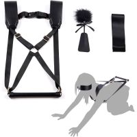 БДСМ набор фиксаторов черного цвета LOCKINK YEAHWOW Doggy Style Saddle set БДСМ набор фиксаторов черного цвета LOCKINK YEAHWOW Doggy Style Saddle set