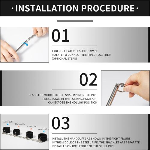 БДСМ набір із розпіркою для фіксації тіла чорного кольору LOCKINK YEAHWOW Door Swing & Leg Spreader БДСМ набір із розпіркою для фіксації тіла чорного кольору LOCKINK YEAHWOW Door Swing & Leg Spreader