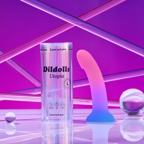 Насадка для страпона на присоске с цветным градиентом Love To Love Dildolls Utopia размер L Насадка для страпона на присоске с цветным градиентом Love To Love Dildolls Utopia размер L
