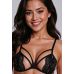 Эротический женский комплект белья с кружевными вставками черного цвета Passion ANUVERA SET размер XL