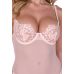 Боди прозрачный с кружевными вставками светло розового цвета Passion ZOVEL BODY размер XL