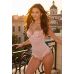 Боди прозрачный с кружевными вставками светло розового цвета Passion ZOVEL BODY размер XL