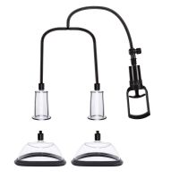 Вакуумна помпа для грудей та сосків прозоро чорного кольору Men Powerup Passion Pump