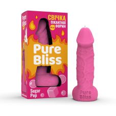 Ароматная свеча пикантной формы в форме розового члена с ароматом жвачки Pure Bliss 180 мм