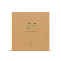 Презервативы тонкие и суперпрочные из органического латекса LELO HEX Condoms Organic 36 штук
