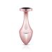 Анальна пробка золотиста із чорним кристалом Rosy Gold Nouveau Butt Plug