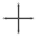 Крестовина БДСМ для фиксации рук и ног черная Bedroom Fantasies Hog Tie Cross Bar With Cuffs
