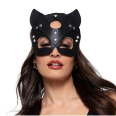 Маска кошечки для ролевых игр черного цвета Bedroom Fantasies Kinky Kitty Mask