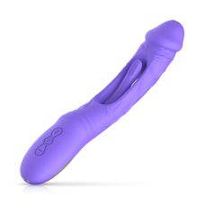 Вібратор для точки G фіолетовий Good Vibes Only Flax Vibrating Dildo with G-Spot