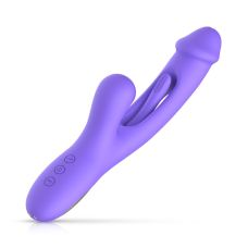 Вібратор кролик для точки G та клітора фіолетовий Good Vibes Only Tess Rabbit Vibrator with G-Spot