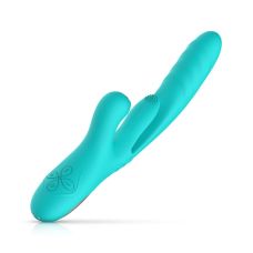 Вібратор кролик для точки G та клітора зелений Good Vibes Only Lisa Thrusting Rabbit Vibrator with G-Spot