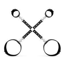 Хрестовина Фіксатор для рук та ніг чорного кольору Bedroom Fantasies Cuffs & Hogtie Set