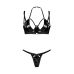 Комплект женского белья черный Obsessive Keira Lise 2 предмета размеры L/XL