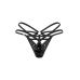 Стринги под латекс черного цвета  Obsessive Keira Lise размеры S/M
