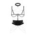 Еротична портупея на все тіло з ланцюжками чорна Obsessive Premisis Black harness розміри S/M/L