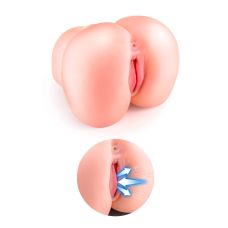 Сосущая вагина и анус мастурбатор с вибрацией и звуком телесного цвета Real Body Real Lola