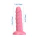 Фаллоимитатор ребристый на присоске розовый Addiction Unicorn Dildo 5.5” и вибропуля в подарок