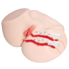 Мастурбатор Анус и Вагина с вибрацией и массажем телесного цвета Kokos 005 Jenny ONAHOLE Real Vagina 2WayPlus