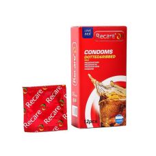 Презервативы с пупырышками и ребрами аромат Кола Recare Cola Dotted&Ribbed Condoms 12 штук