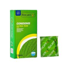 Презервативы ультратонкие аромат мята Recare Ultra Thin Mint Condoms 12 штук