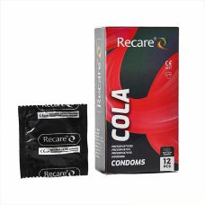 Презервативы с пупырышками и ребрами аромат Кола Recare Cola Dotted&Ribbed Condoms Holographic 12 штук