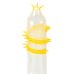 Презерватив прозрачный с усиками и спиралью шипов Recare Spike Condom Yellow 