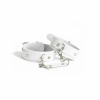 Наручники из натуральной кожи цвет белый Art of Sex Eva