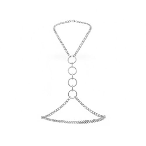 Металлическая портупея цвет серебро Art of Sex Mango размеры XS-2XL