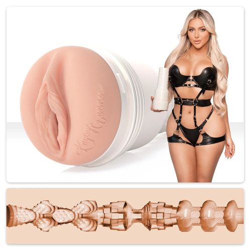 Мастурбатор в колбе Вагина со слепка Kayley Gunner телесного цвета  Fleshlight Fully Loaded