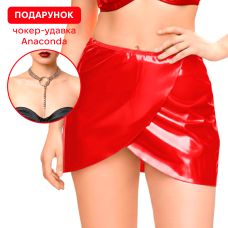 Лакована сексуальна спідниця з вінілу колір червоний Art of Sex Malibu розміри XS-M