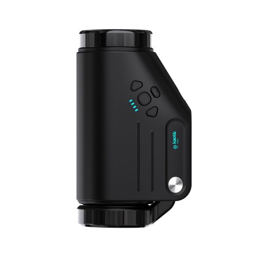 Автоматический смарт-мастурбатор с вибрацией вращением и имитацией фрикций черный Kaotik Labs The Shotty режим edging 