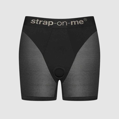 Шорты для страпона черные Strap-On-Me Harness Lingerie Halo размер XS 