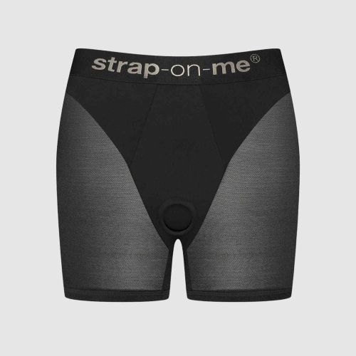 Шорты для страпона черные Strap-On-Me Harness Lingerie Halo размер L