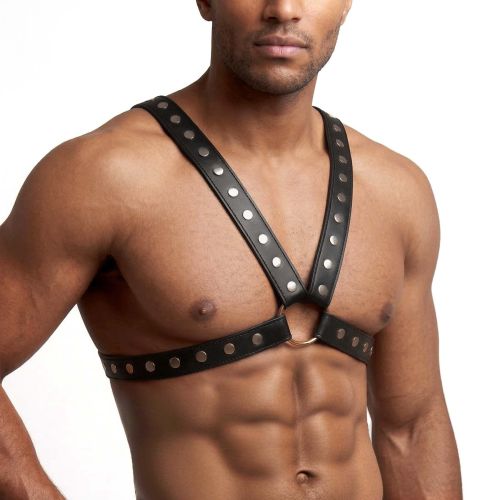 Мужская портупея натуральная кожа цвет черный Art of Sex Spartacus размеры XS-M